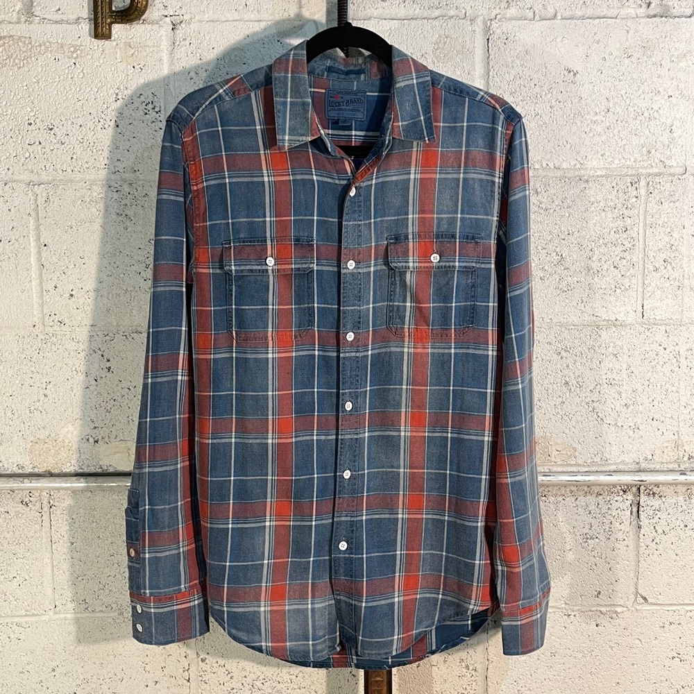 Men’s LUCKY BRAND Classic Fit Brushed Cotton Button Up